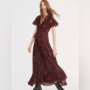 NWT Polo Wrap Burn-Out Floral Maxi Dress Sz 8, ASO Taylor Swift